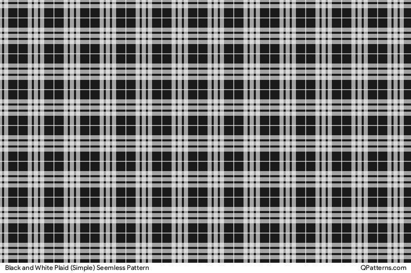 Black and White Plaid (Simple) Pattern Preview