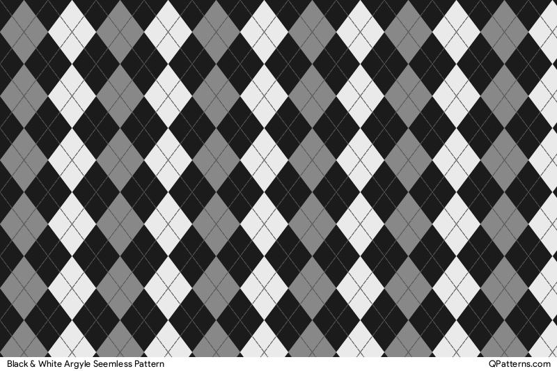 Black & White Argyle Pattern Thumbnail