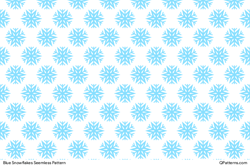 Blue Snowflakes Pattern Preview