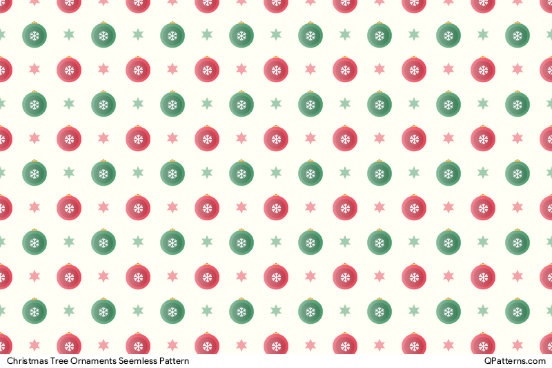 Christmas Tree Ornaments Pattern Preview