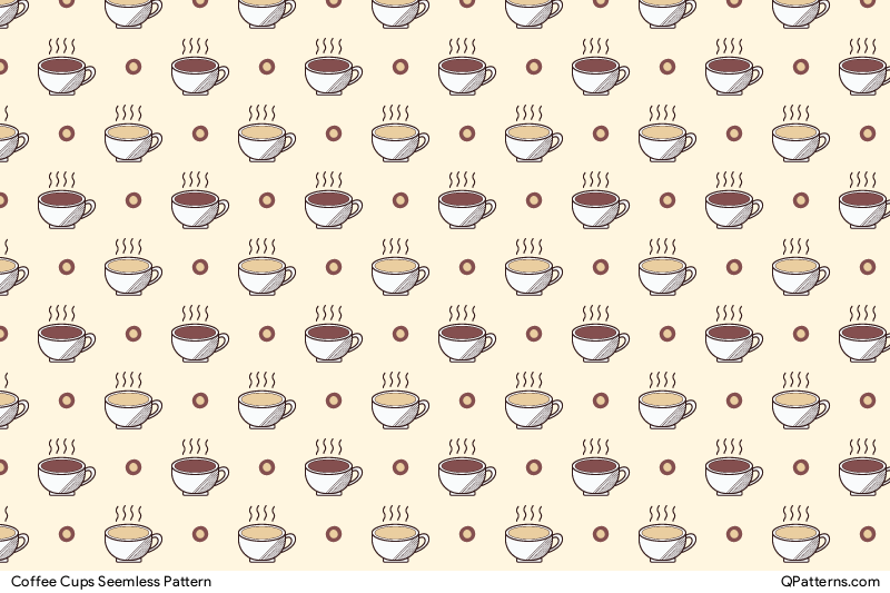 Coffee Cups Pattern Preview