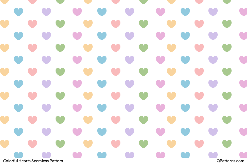 Colorful Hearts Pattern Thumbnail