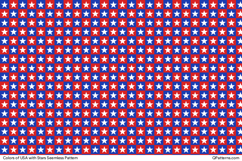 Colors of USA with Stars Pattern Preview