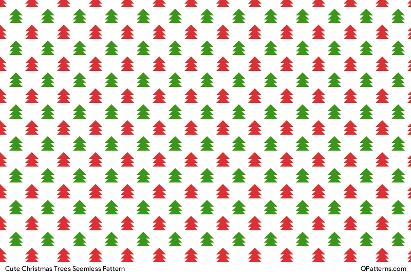 Cute Christmas Trees Pattern Preview