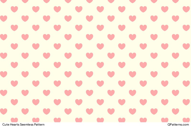 Cute Hearts Pattern Preview