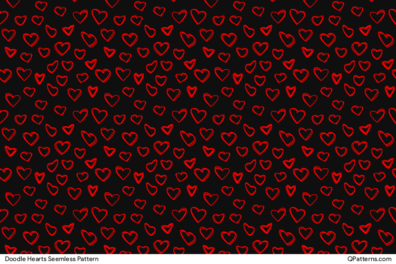 Doodle Hearts Pattern Preview
