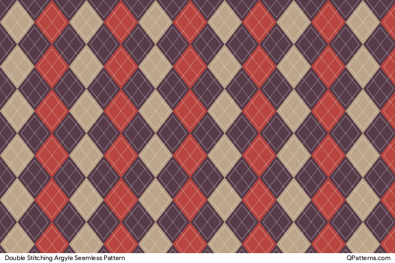 Double Stitching Argyle Pattern Preview