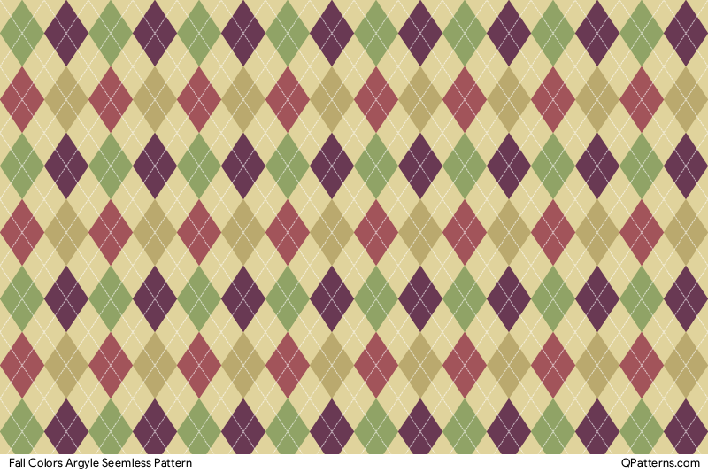 Fall Colors Argyle Pattern Preview