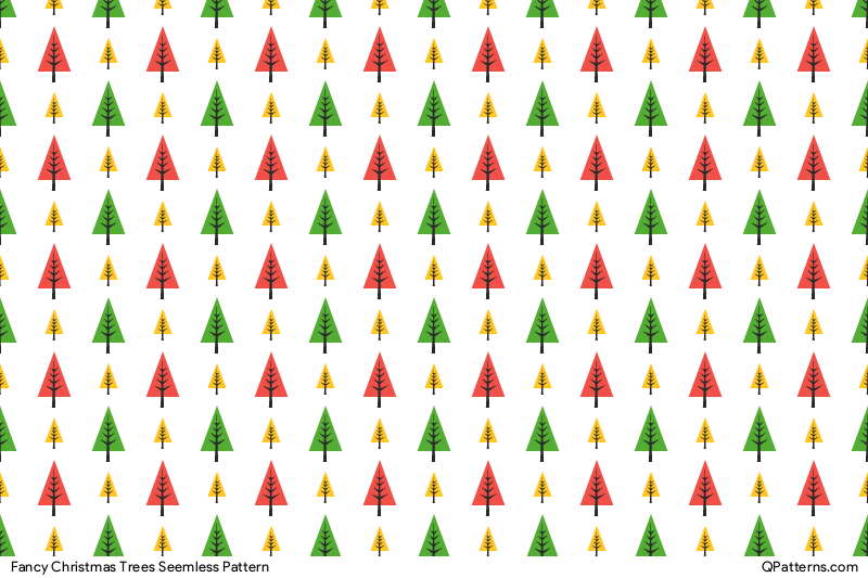 Fancy Christmas Trees Pattern Preview