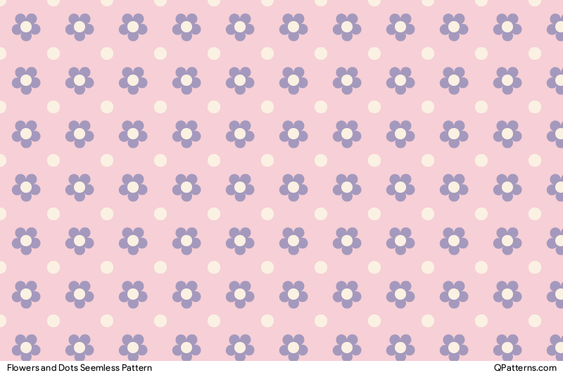 Flowers and Dots Pattern Thumbnail