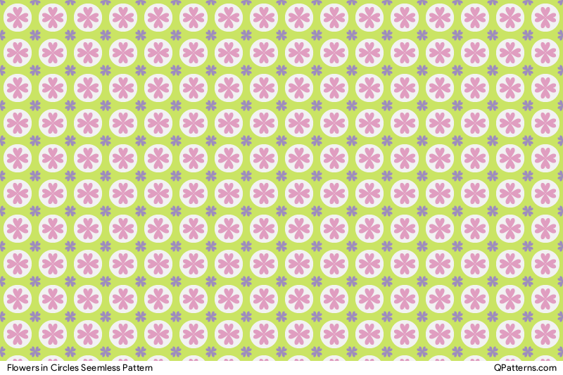 Flowers in Circles Pattern Thumbnail
