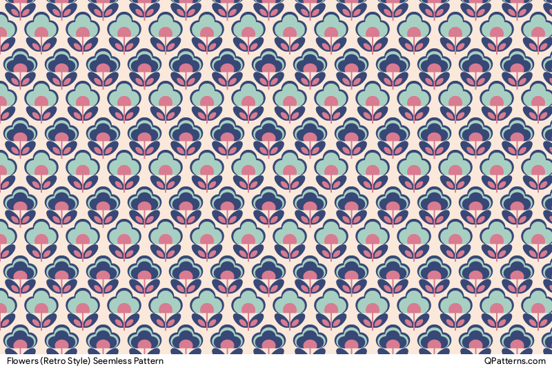 Flowers (Retro Style) Pattern Preview