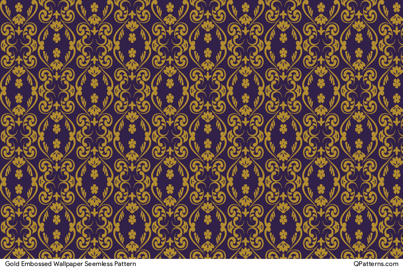 Gold Embossed Wallpaper Pattern Preview