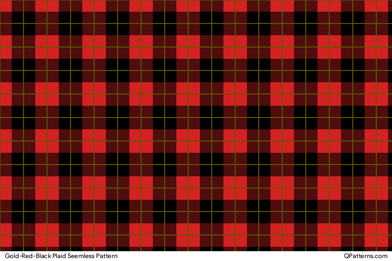 Gold-Red-Black Plaid Pattern Preview