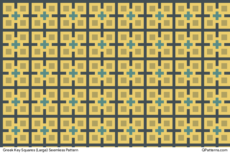 Greek Key Squares (Large) Pattern Preview