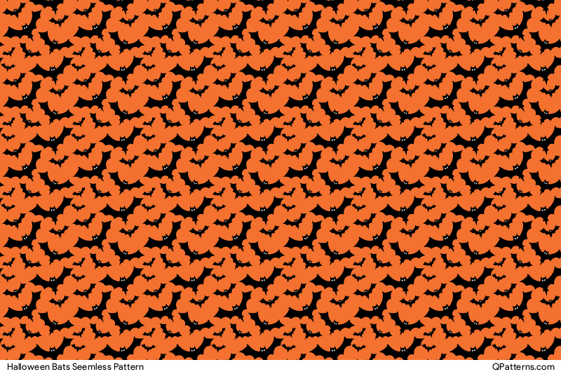Halloween Bats Pattern Preview