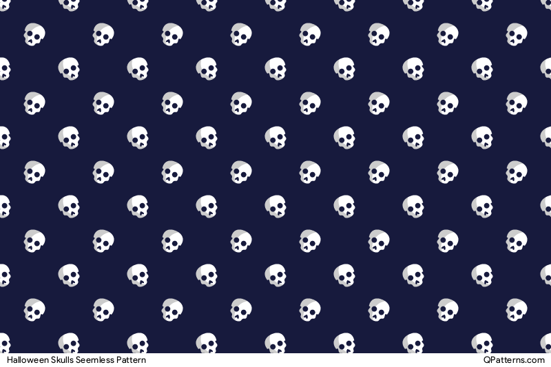 Halloween Skulls Pattern Preview