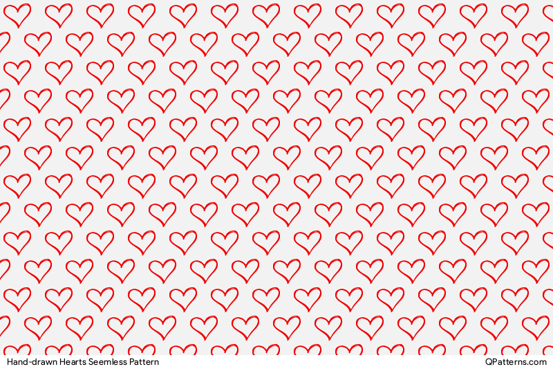 Hand-drawn Hearts Pattern Thumbnail