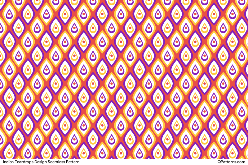 Indian Teardrops Design Pattern Preview