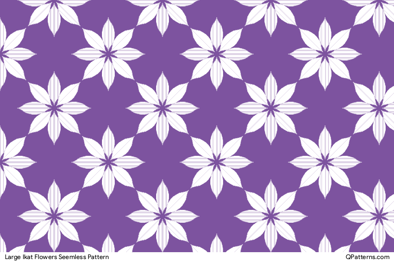Large Ikat Flowers Pattern Preview