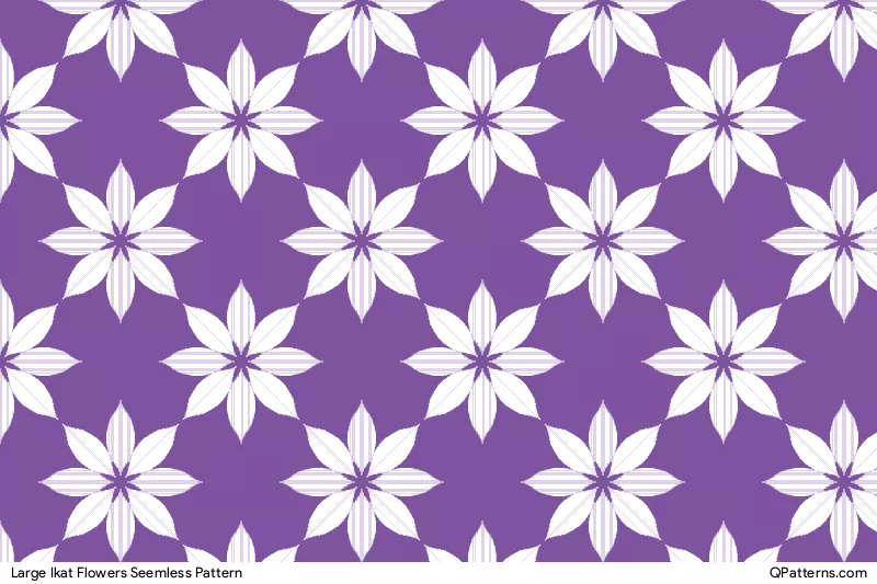 Large Ikat Flowers Pattern Preview