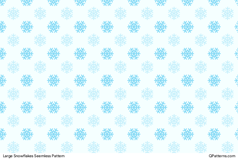 Large Snowflakes Pattern Preview