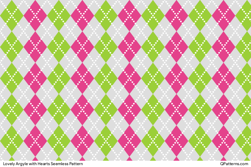 Lovely Argyle with Hearts Pattern Thumbnail
