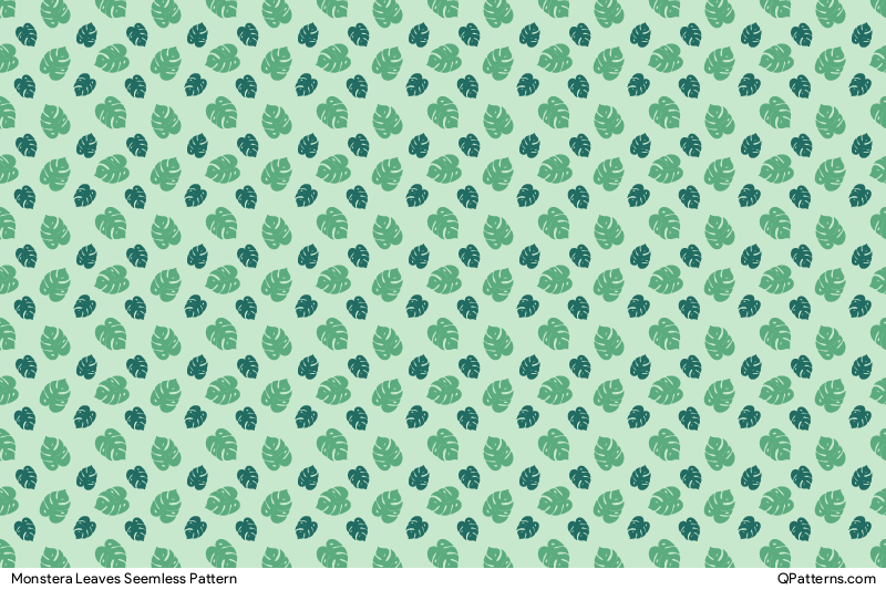 Monstera Leaves Pattern Preview