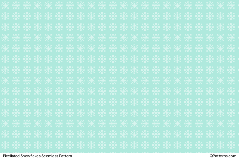 Pixellated Snowflakes Pattern Preview