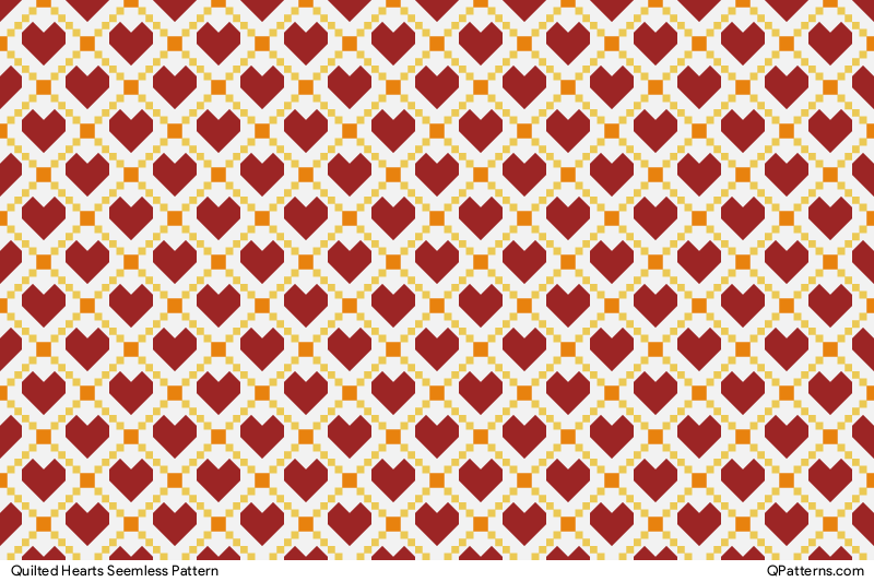 Quilted Hearts Pattern Preview