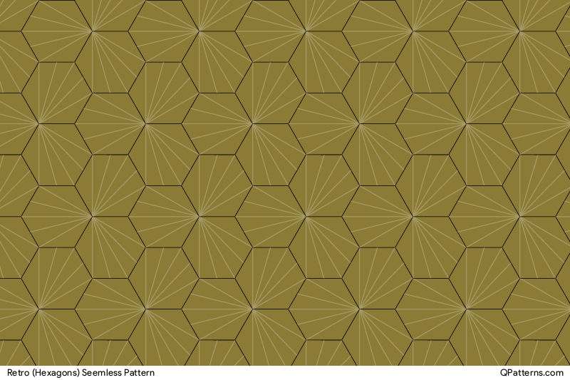 Retro (Hexagons) Pattern Preview