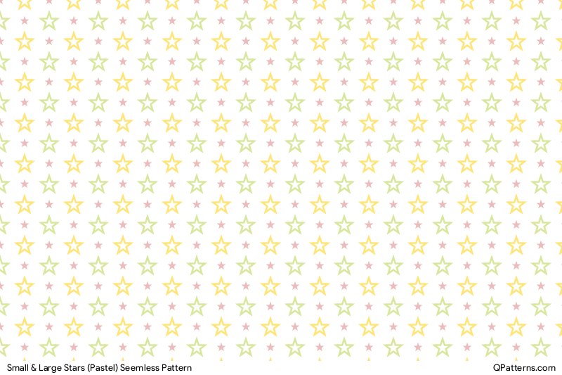 Small & Large Stars (Pastel) Pattern Preview