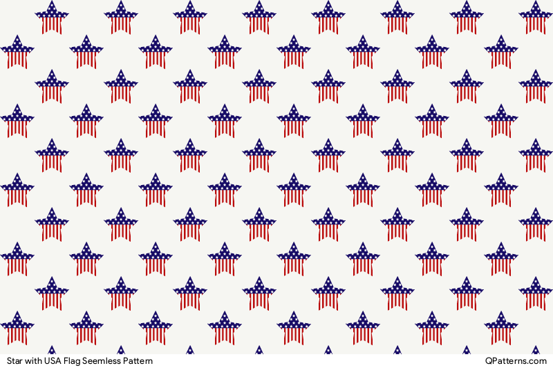 Star with USA Flag Pattern Preview