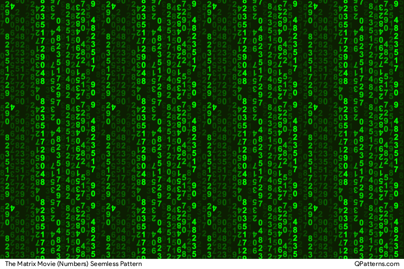 The Matrix Movie (Numbers) Pattern Preview