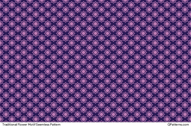 Traditional Flower Motif Pattern Preview