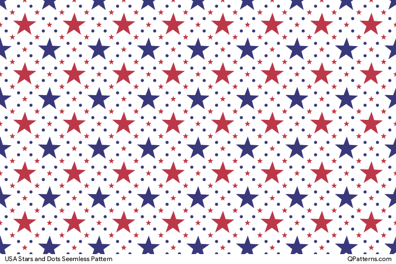 USA Stars and Dots Pattern Preview