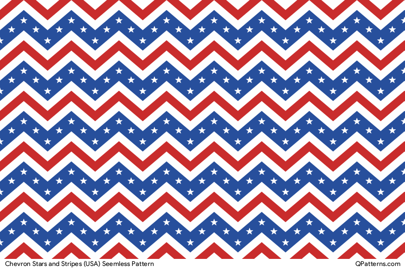 Chevron Stars and Stripes (USA) Pattern Preview