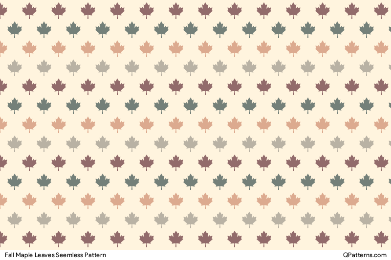 Fall Maple Leaves Pattern Preview