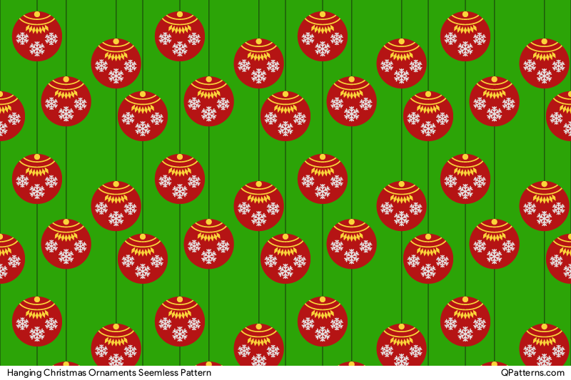 Hanging Christmas Ornaments Pattern Preview