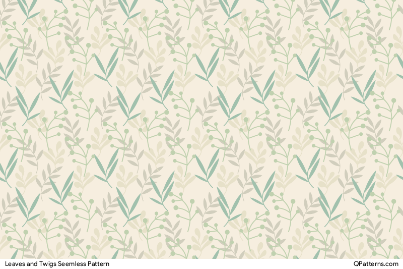 Leaves and Twigs Pattern Preview