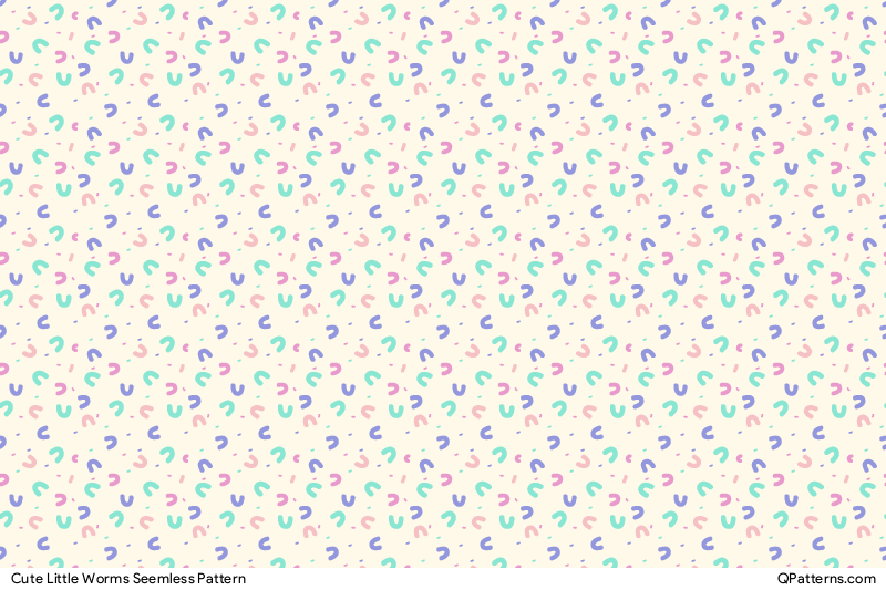 Cute Little Worms Pattern Preview