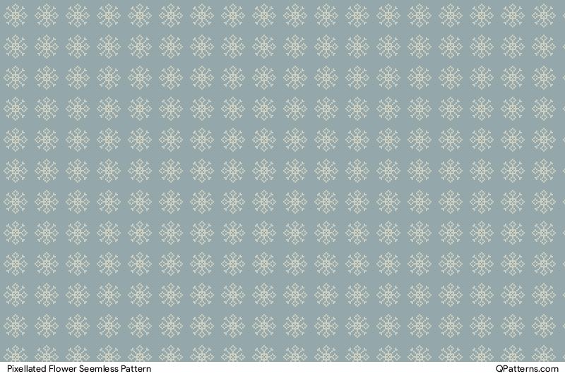 Pixellated Flower Pattern Preview