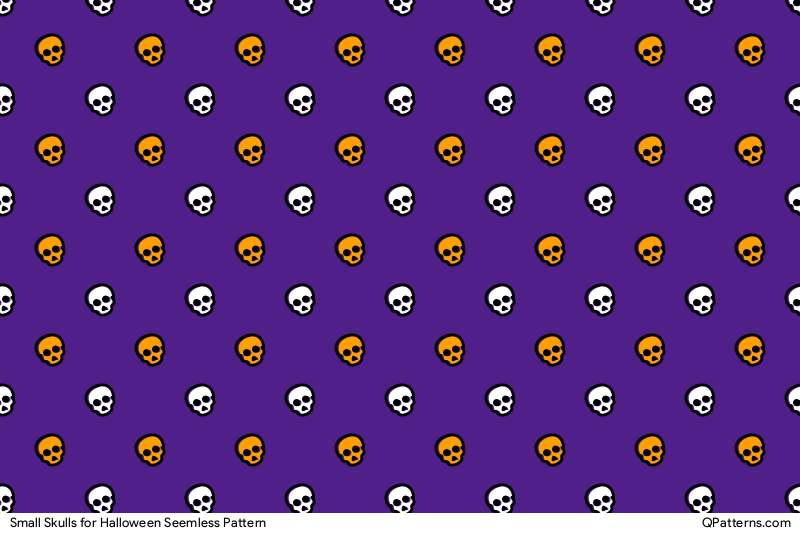 Small Skulls for Halloween Pattern Preview