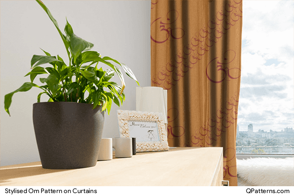 Stylised Om Pattern on curtains