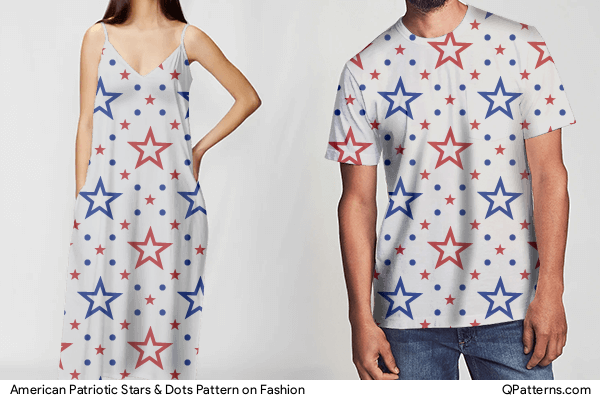 American Patriotic Stars & Dots Pattern on fashion