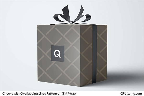Checks with Overlapping Lines Pattern on gift-wrap