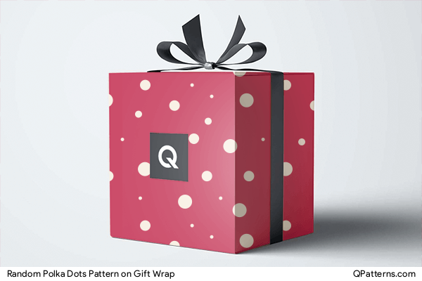 Random Polka Dots Pattern on gift-wrap