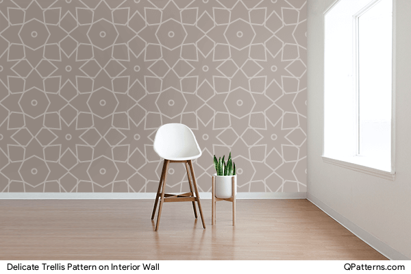 Delicate Trellis Pattern on interior-wall
