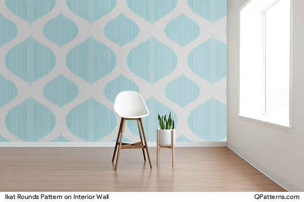 Ikat Rounds Pattern on interior-wall