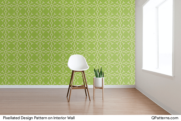 Pixellated Design Pattern on interior-wall